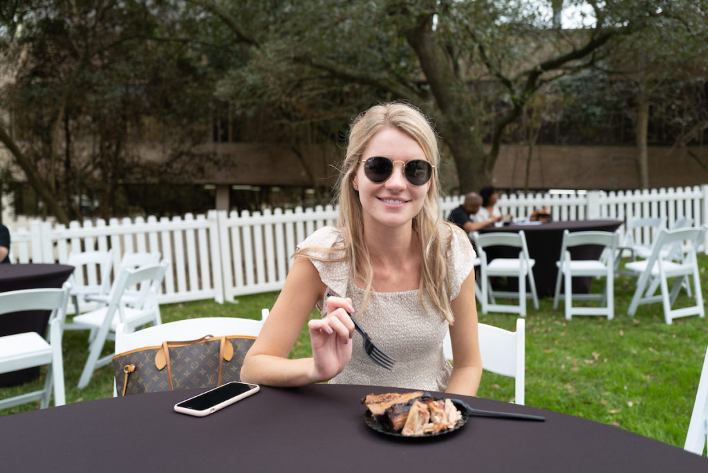 Laura Beacham at The Houstonian's inaugural BBQ on the Bayou Cook-off.