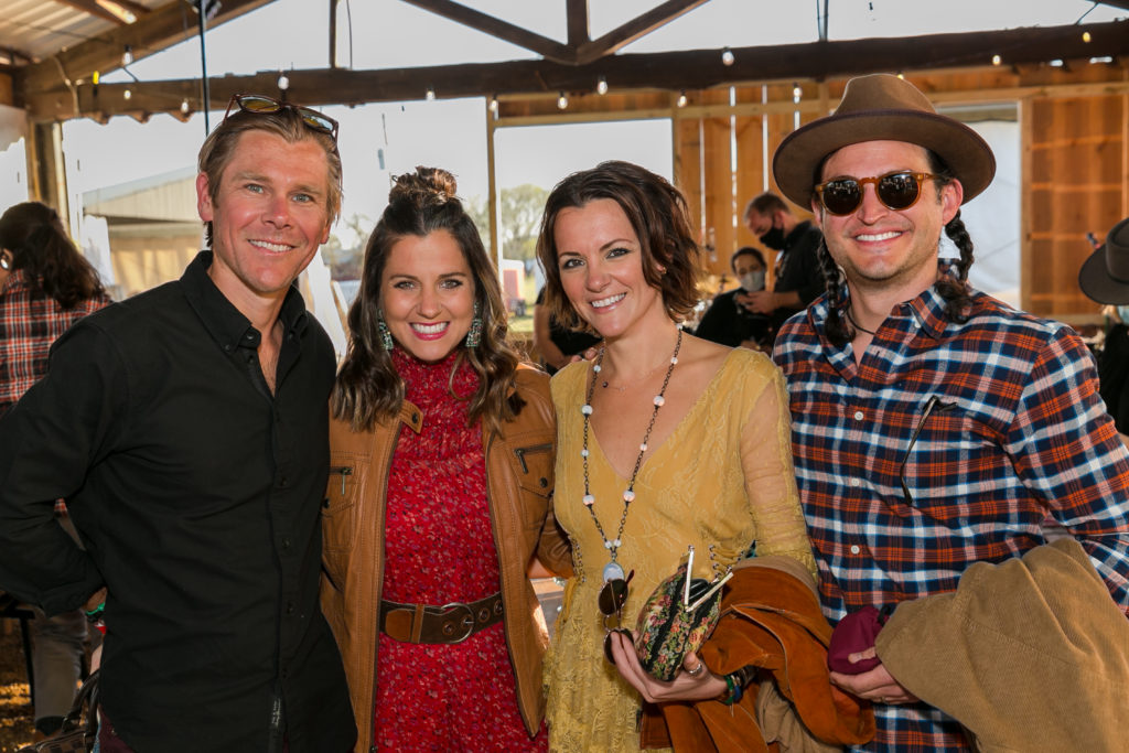 John & Emily Ross, Julie & Marc Wilks at the Butcher’s Ball in Round Top (Photo by Emily Jaschke)