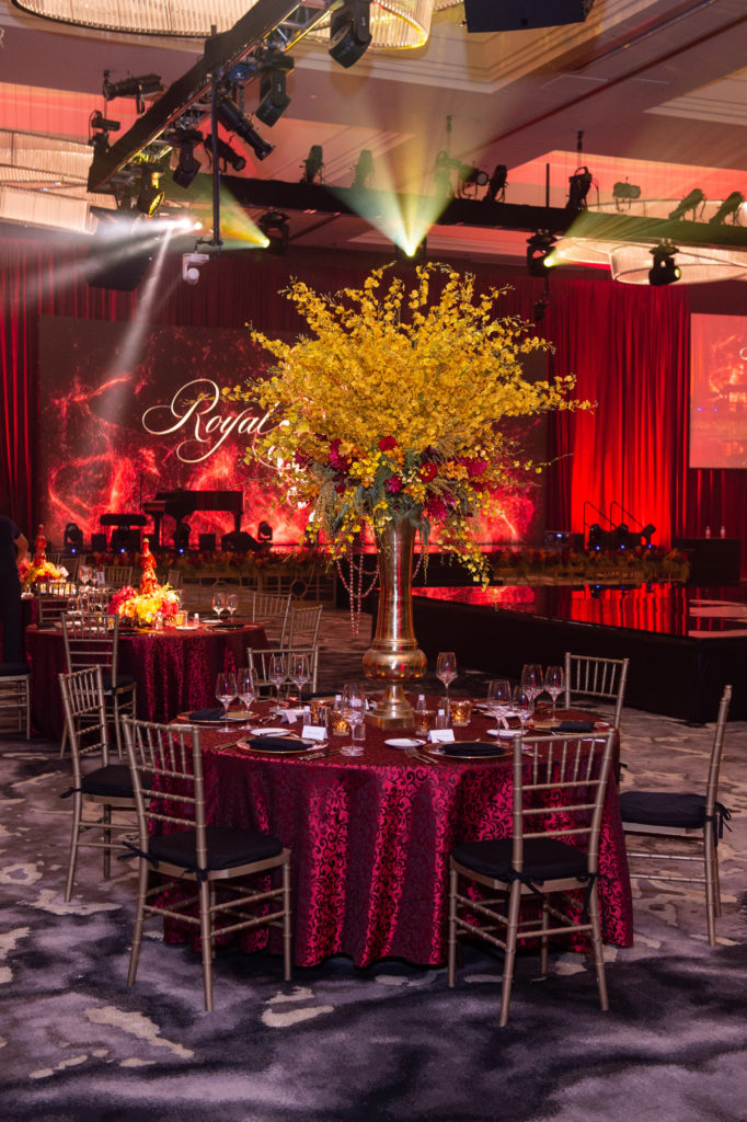 Vibrant decor by The Events Company embraced 'The Rise of the Phoenix' theme of the Houston Symphony Ball. (Photo by Wilson Parish)