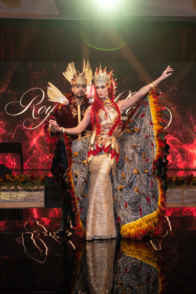 Elan Artists dancers salute 'The Royal  Phoenix' theme of the Houston Symphony Ball. (Photo by Wilson Parish)