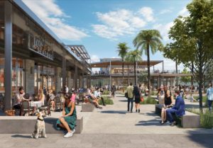 Regent Square Phase 2 retail rendering – Underbelly Hospitality restaurant site at rear of image