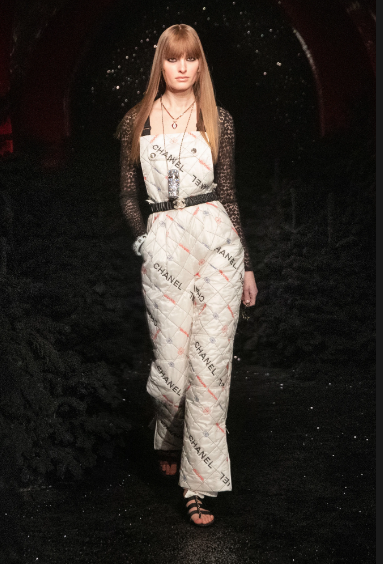 Chanel quilted overalls. (Photo courtesy of Chanel)