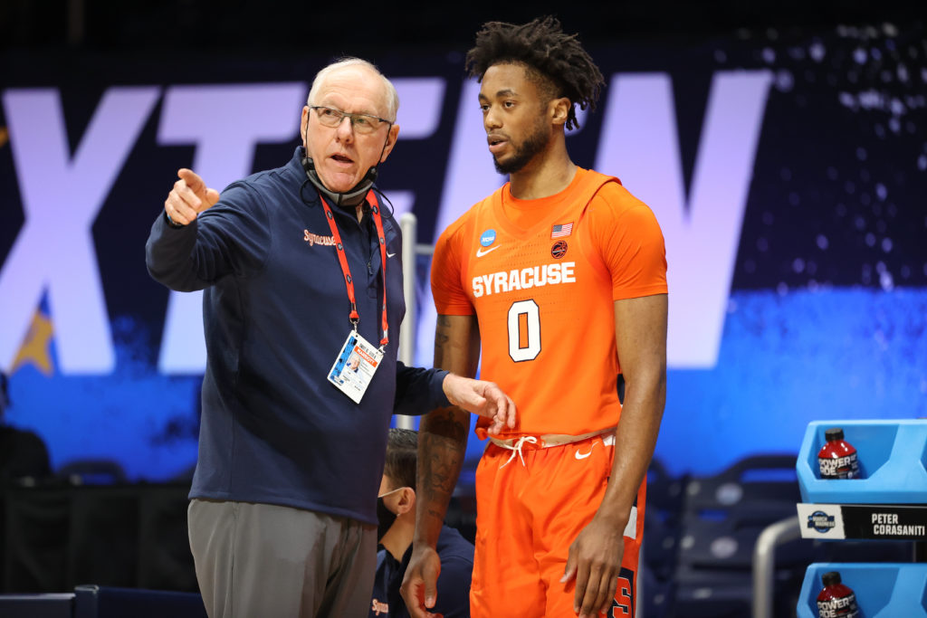 By the end, Syracuse coach Jim Boeheim found himself out of answers. (Photo by Trevor Brown Jr/NCAA Photos via Getty Images)
