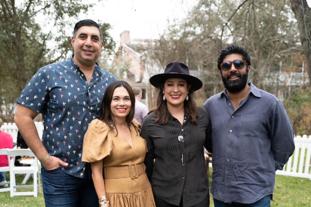 George & Michelle Farah, Madyson Chavez, Alim Adatia at The Houstonian's inaugural BBQ on the Bayou Cook-off.