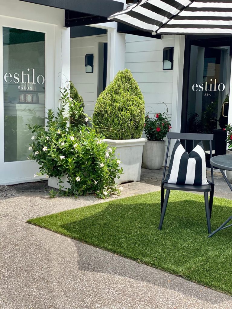 Both elements of Estilo Salon & Spa, where Biologique Recherche facials  are offered, open to a charming courtyard.