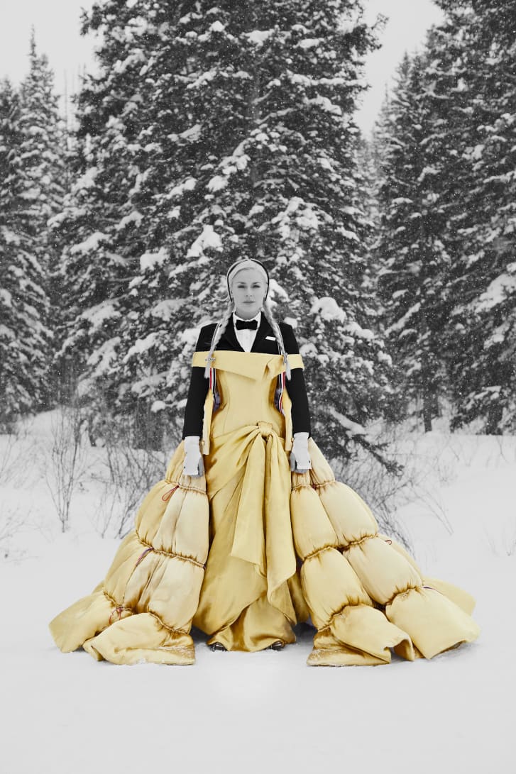 Lindsay Vonn in Thom Browne fall 2021 collection
