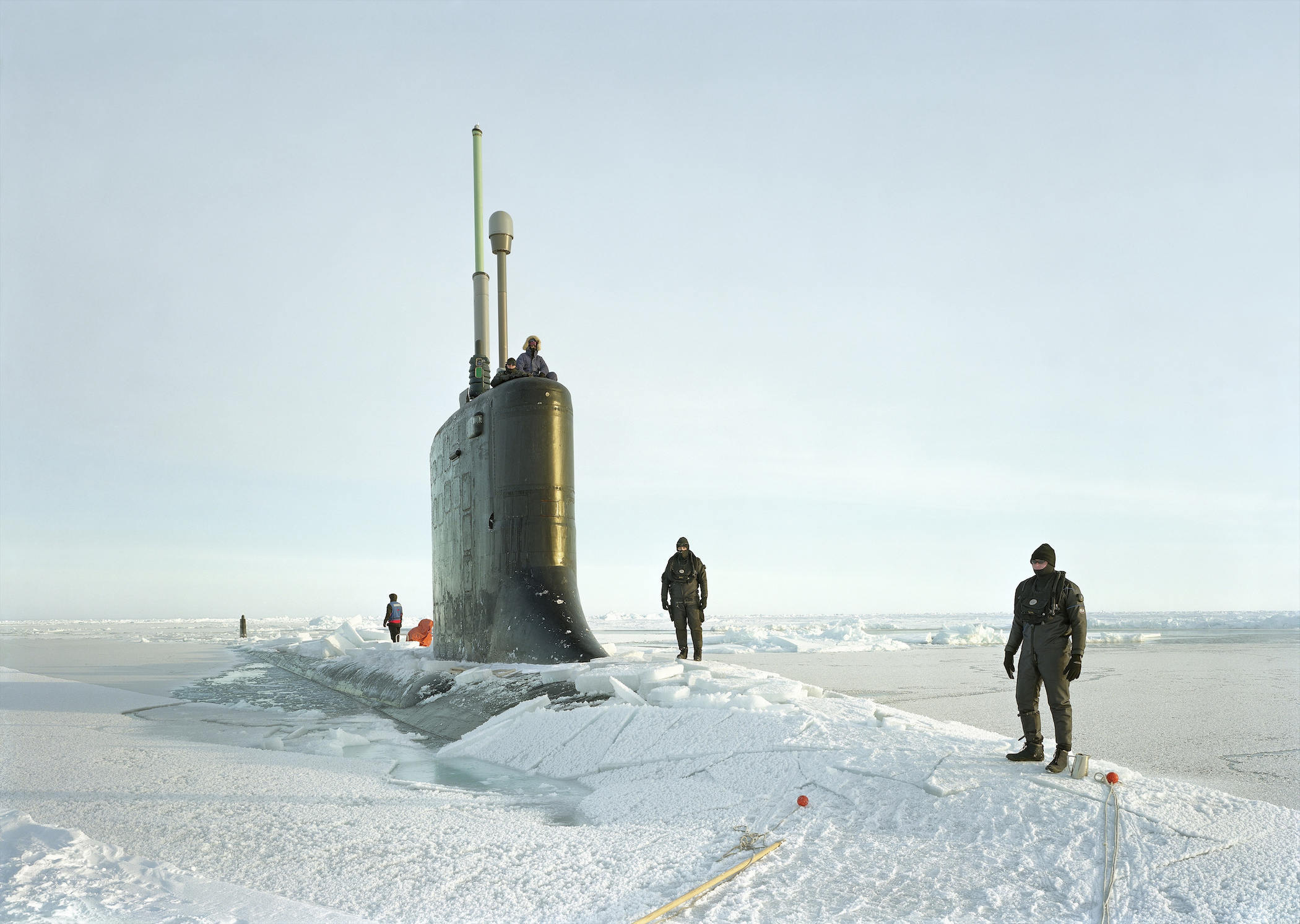 126 An-My Lê (b. 1960), Ship Divers, USS New Hampshire, Arctic Seas, 2011, inkjet print, An-My Lê. Courtesy of the artist and Marian Goodman Galle