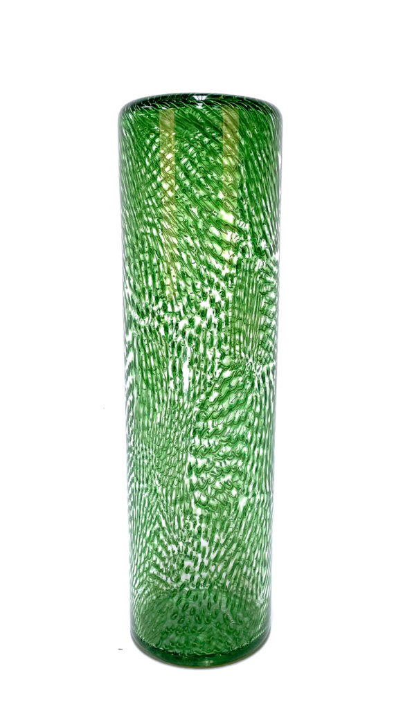 Simon Waranch's "Green Murinbe Cylinder," 2021, at Craighead Green Gallery