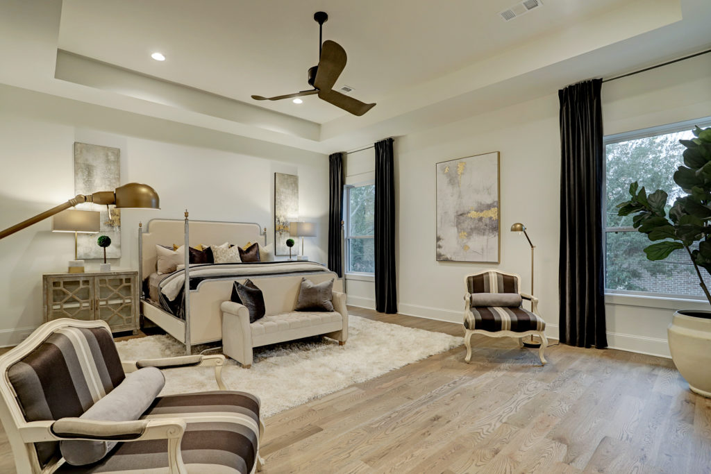 Secluded and luxurious master retreat by Royal Texan Homes.