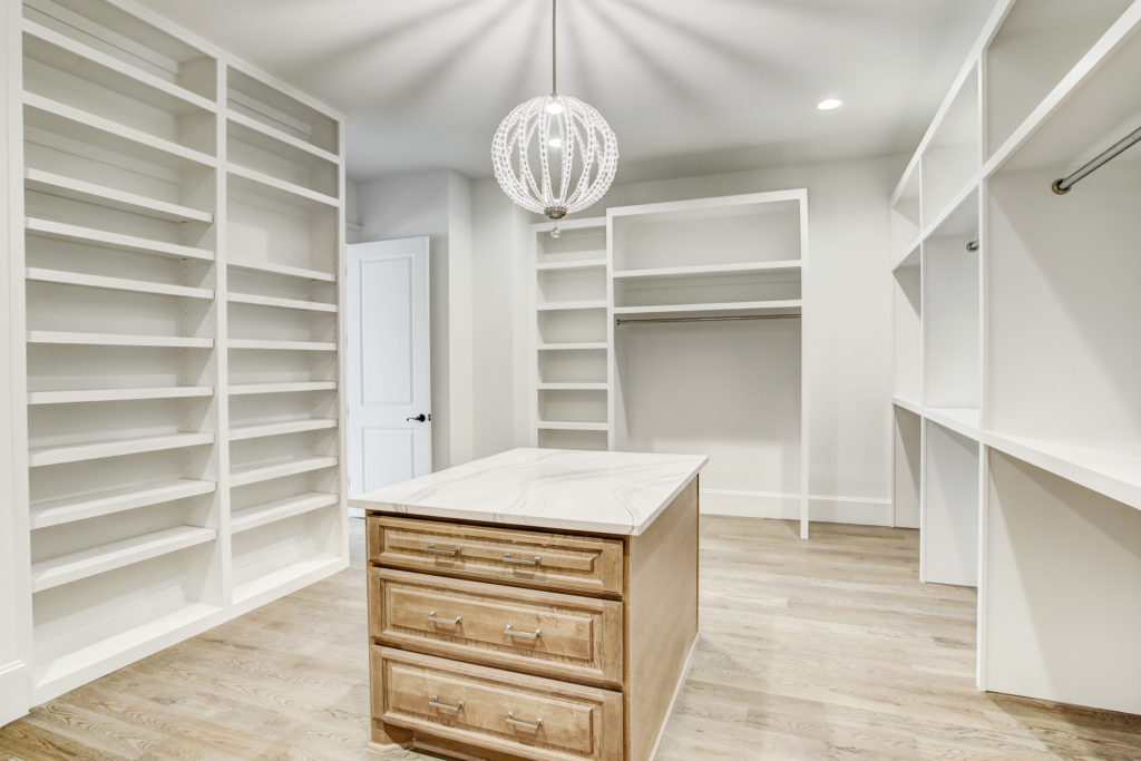 2502 Goldsmith incorporates the custom closet and dressing area of your dreams.