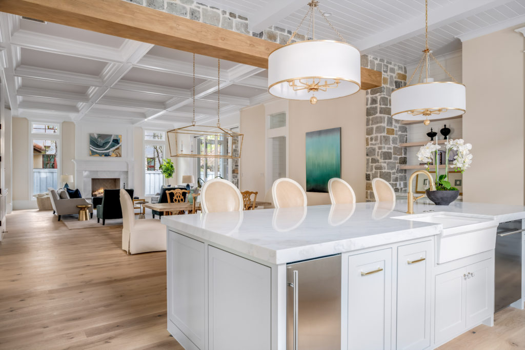 An open concept on the first floor. (Photo courtesy of Compass Real Estate) 