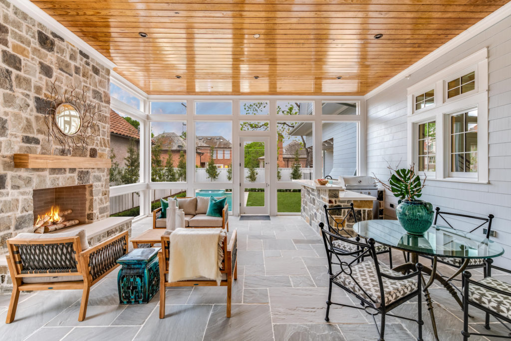An enclosed patio offers only the best of the great outdoors. (Photo courtesy of Compass Real Estate)  
