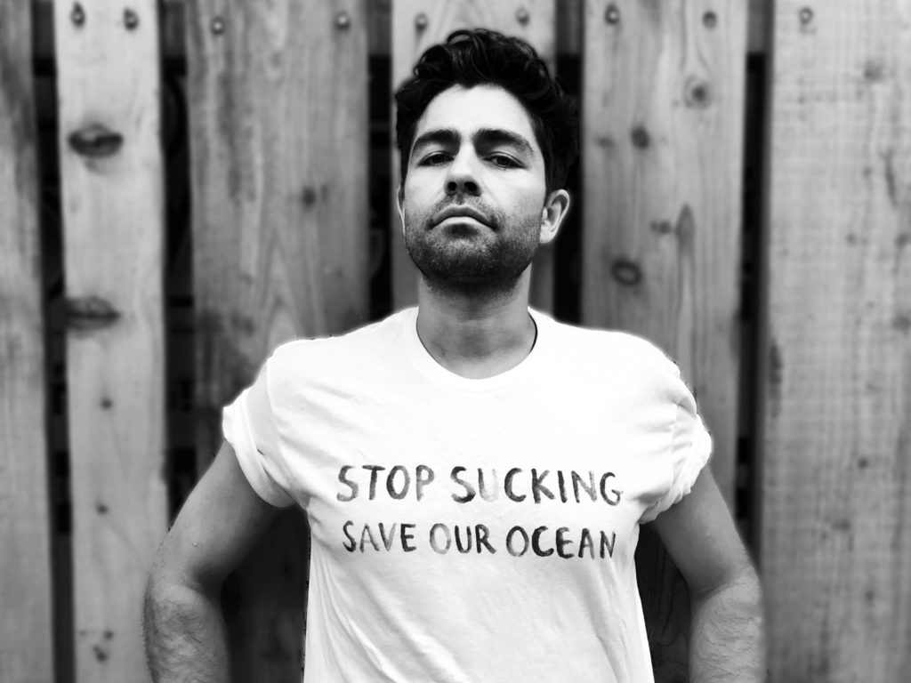 Actor and environmental activist, Adrian Grenier dined at Lulu's Italian. 