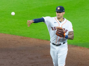 The Astros hosted the Oakland A’s in their home season opener at Minute Maid Park