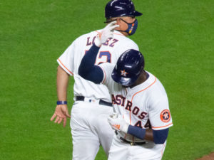 The Astros hosted the Oakland A’s in their home season opener at Minute Maid Park