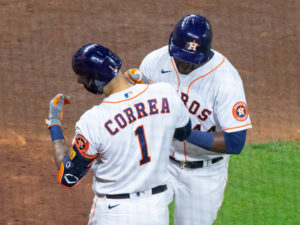 The Astros hosted the Oakland A’s in their home season opener at Minute Maid Park