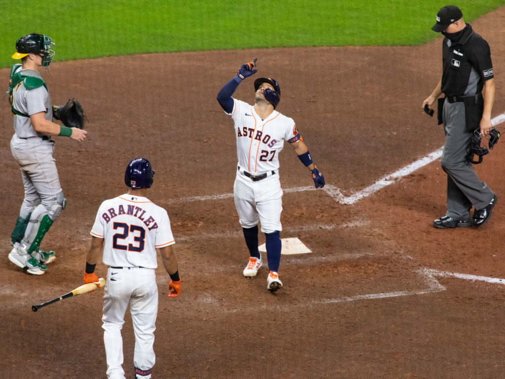 Jose Altuve looks like Jose Altuve again, home runs and all. (Photo by F. Carter Smith)