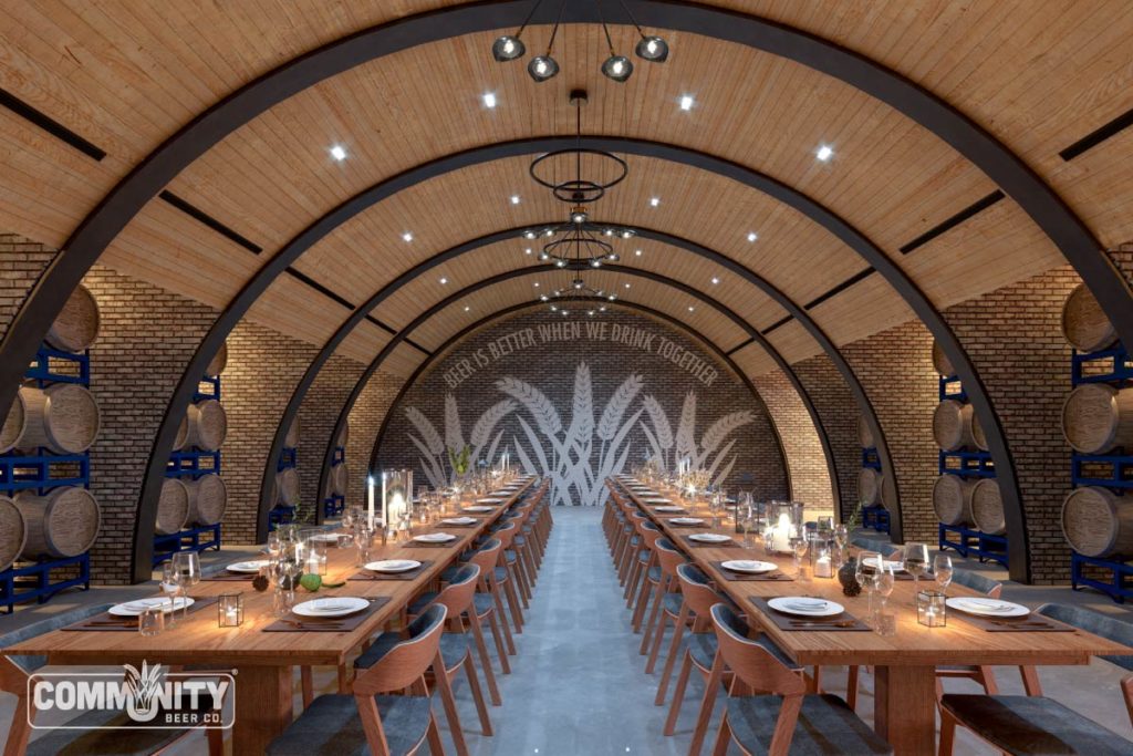 The Barrel Room at Community Beer Co.'s new facility will be a private event space. (Courtesy of Community Beer)