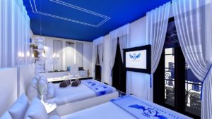 Rendering of a room in The Saint Hotel Charleston, which is in the final stages of completion.