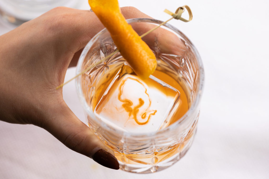 The Viejo Fashion at Âme is a twist on the classic Old Fashioned — made with tequila, grapefruit syrup, and orange bitters. (Photo by Kathy Tran)