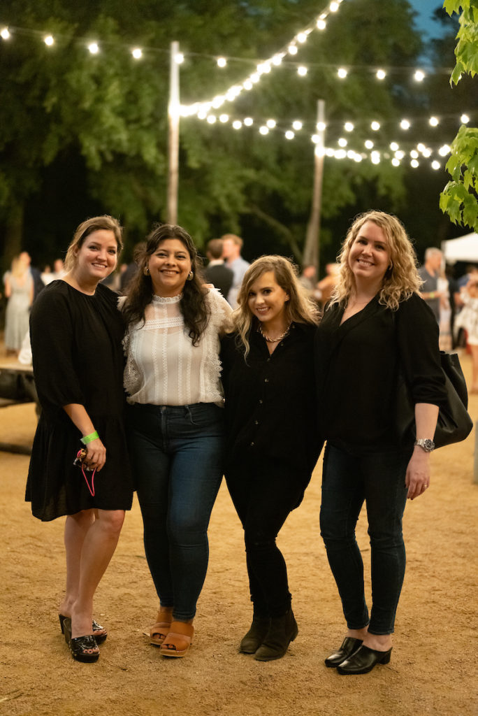 Erica Matthews, Yvette Salazar, Megan Blaisdell Willis, Grace Salvie at the Urban Wild Glow in the Glades fundraiser (Photo by Daniel Ortiz)