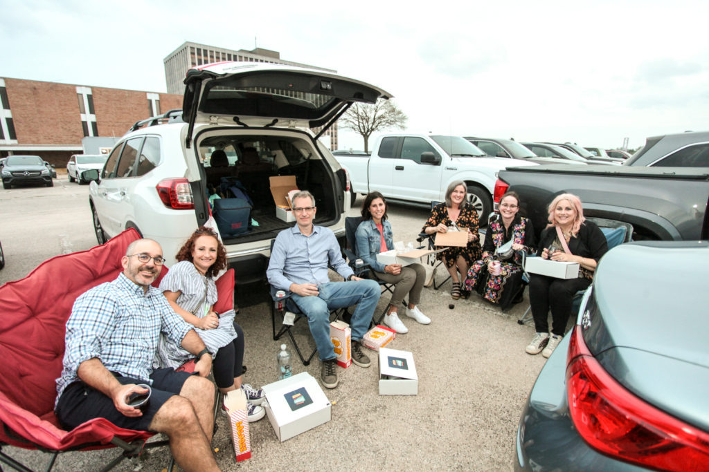 It's a tailgate party for guests at the Kinder HSPVA Encore fundraiser at Moonstruck Drive-In Cinema (Photo by Katy Anderson )