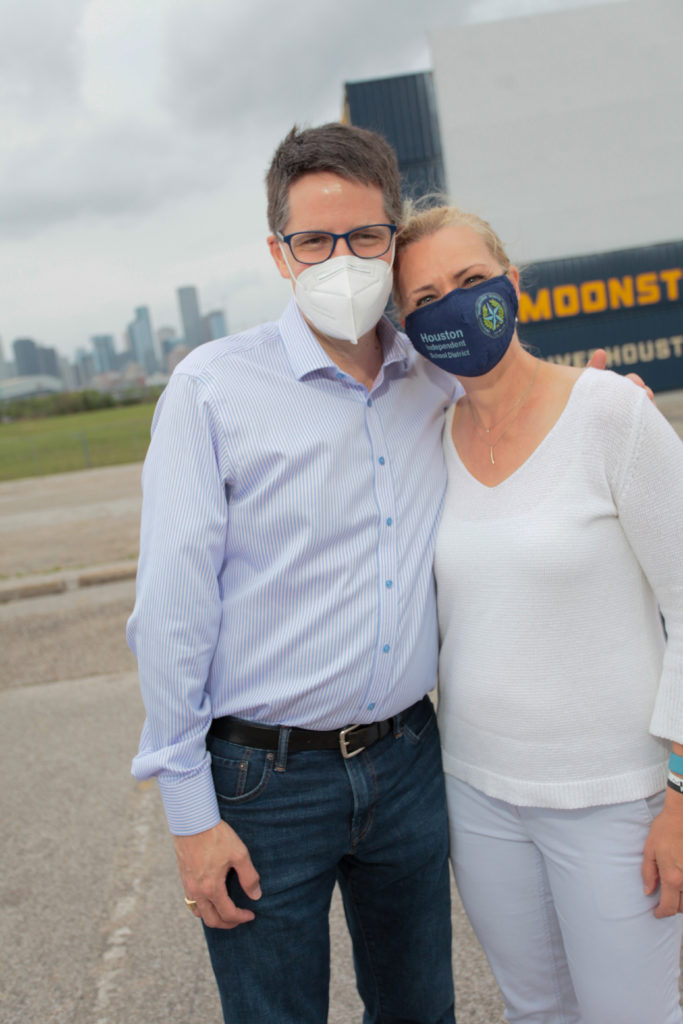 William and Sue Deigaard, HISD trustee, attend the Kinder HSPVA Encore fundraiser at Moonstruck Drive-In Cinema. (Photo by Katy Anderson )