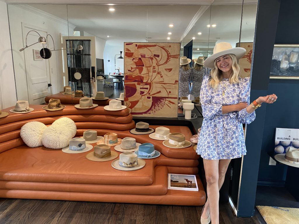 Thirtysomething milliner Teressa Foglia brings her wares to Houston with pop-ups at The Garden Bungalows at La Colombe d'Or and at Katia boutique.(Photo by Shelby Hodge)