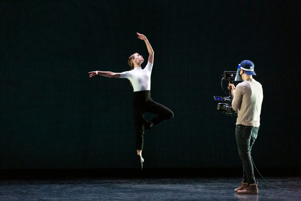 David Rivera filming Soloist Jacquelyn for In Good Company. (Photo by Lawrence Elizabeth Knox)