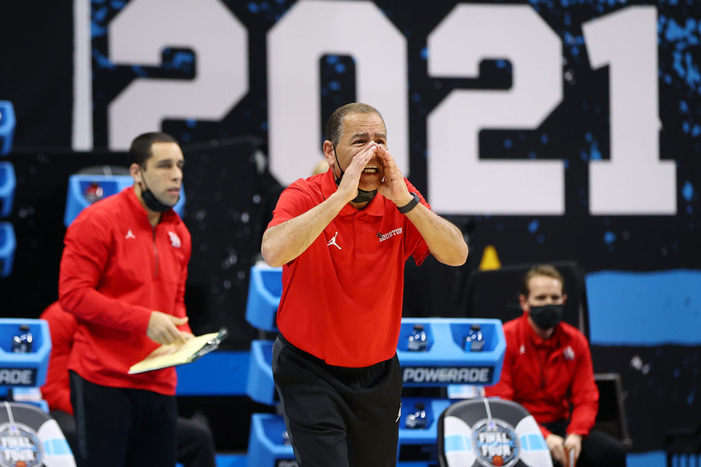 Kelvin Sampson earned every bit of this 2021 Final Four moment. (Photo by Jamie Schwaberow/NCAA Photos via Getty Images)