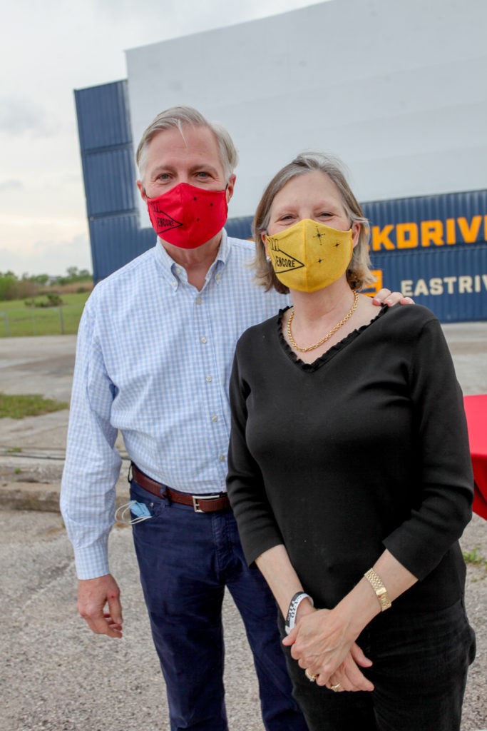 Larry & Karen George attend the Kinder HSPVA Encore fundraiser at Moonstruck Drive-In Cinema. (Photo by Katy Anderson )