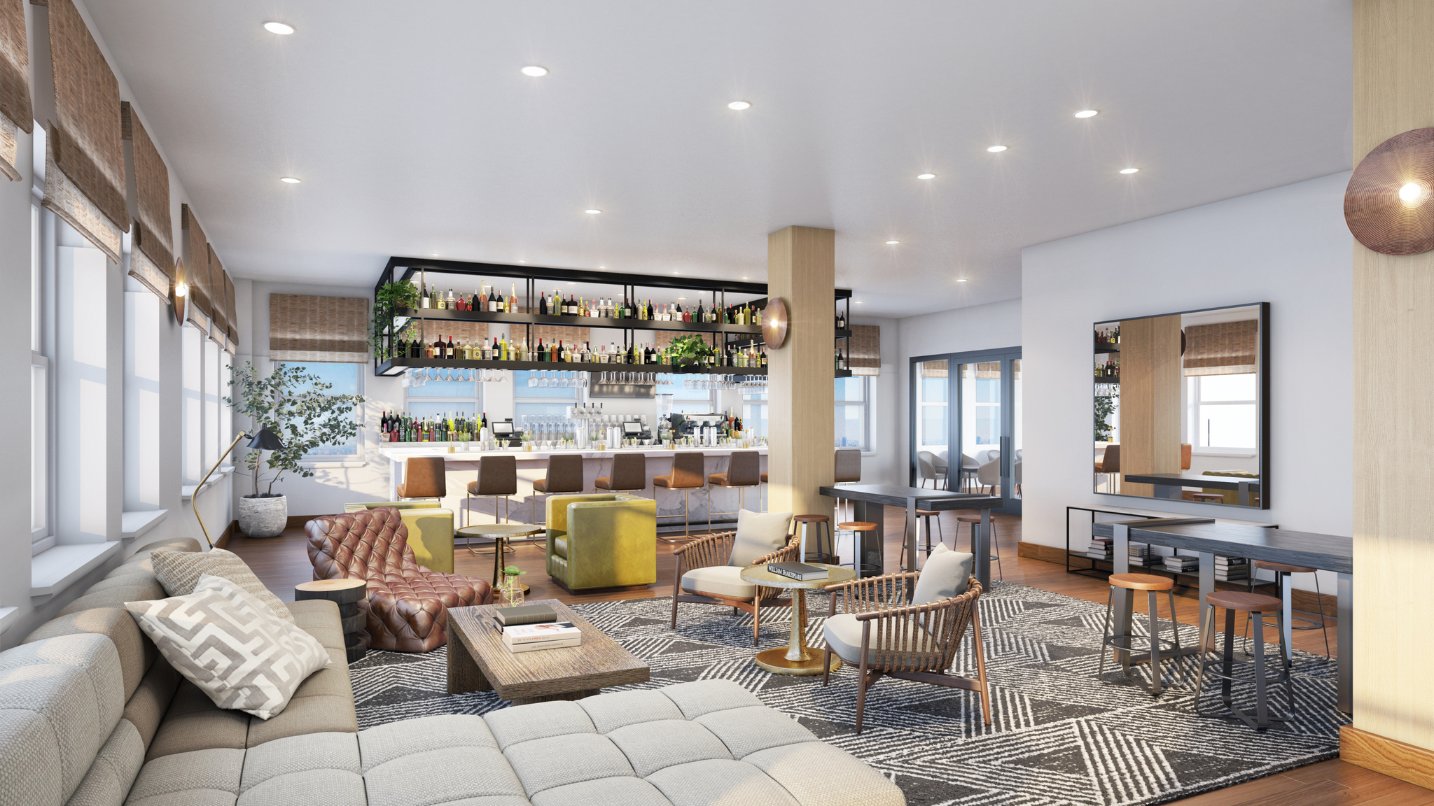 Kimpton – 24th floor living room and bar
