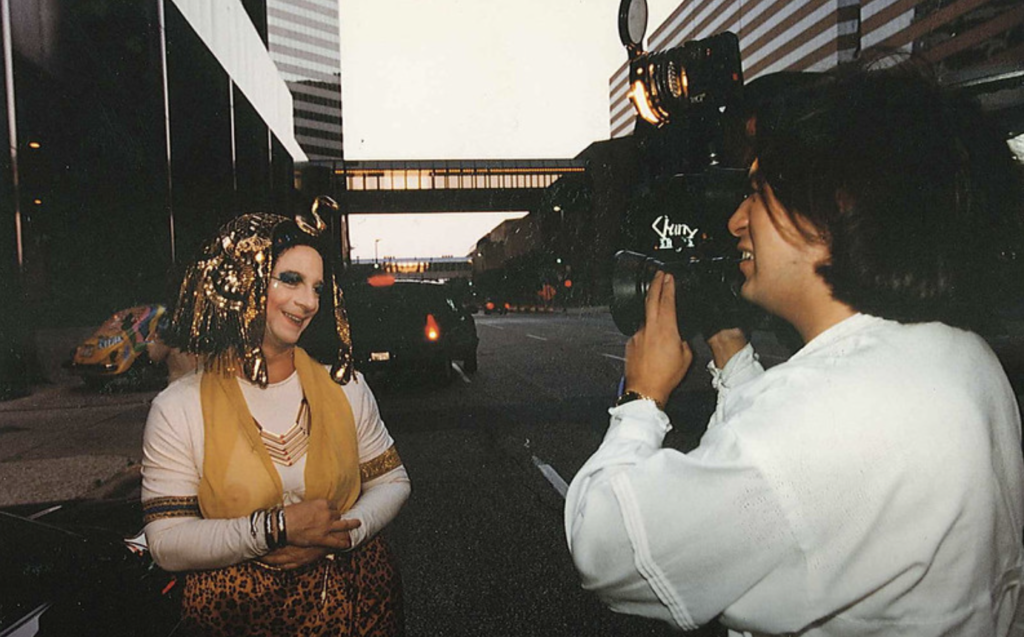 Lester Marks brought Egyptian vibes to Lawndale Hair Ball in 1997. Courtesy Lawndale Art Center. 