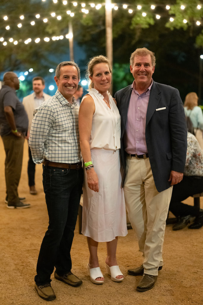 Matt & Melinda Mogas, Gary Moss at the Urban Wild Glow in the Glades fundraiser (Photo by Daniel Ortiz)