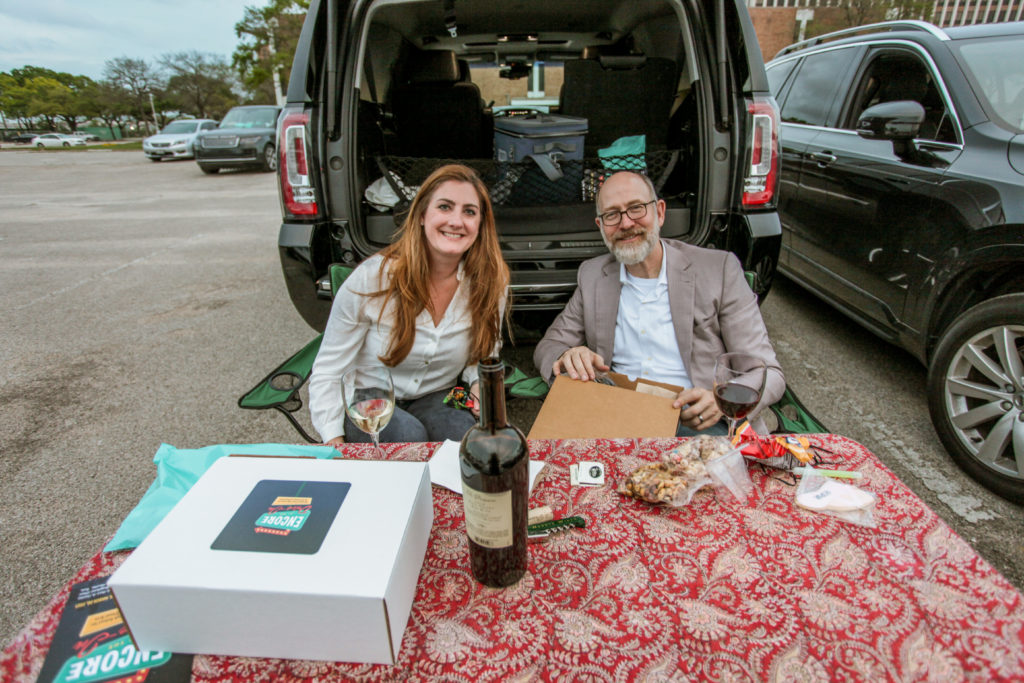 Megan & Bradley Lembcke attend the Kinder HSPVA fundraiser at Moonstruck Drive-In Cinema. (Photo by Katy Anderson )