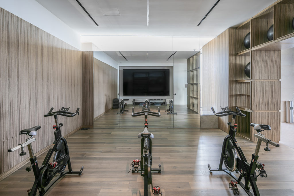 The Residences at La Colombo d'Or have state of the art fitness centers. (Photo by Mabry Campbell)