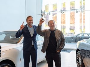 President and CEO of Rolls-Royce Motor Americas Martin Fritsches and Tilman Fertitta, CEO of Fertitta Entertainment and Owner of Post Oak Motor Cars