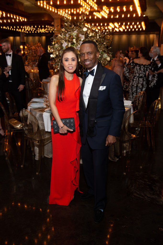 Viviana Jolie, Astley Blair at the Houston Symphony Wine Dinner held at The Astorian (Photo by Wilson Parrish)