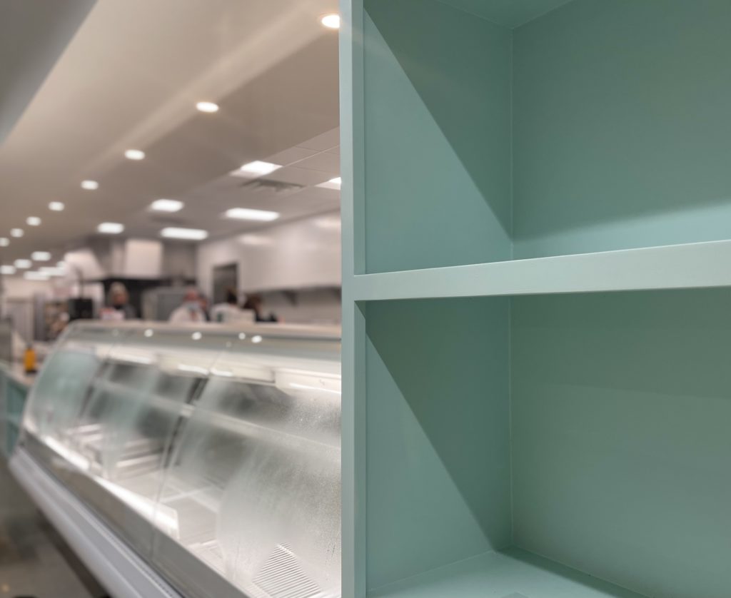 The meat market is right were it should be and the nostalgic meat case is still in place. (Photo by Courtney Dabney). 