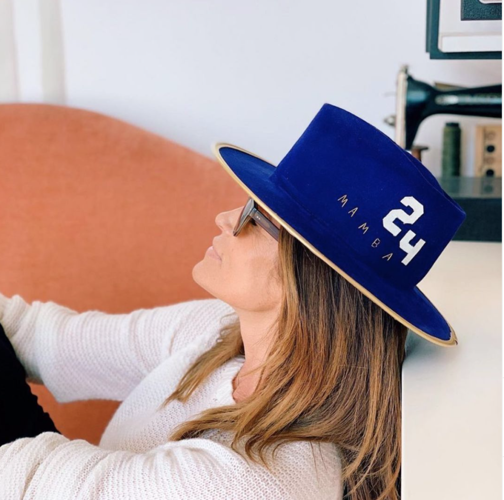 Cindy Crawford models one of Teressa Foglia's uncommon hats.