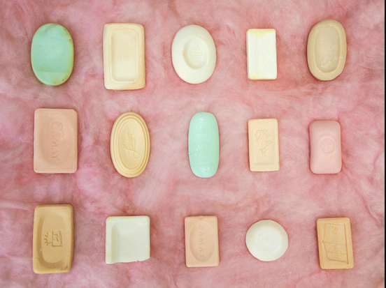 Emily Peacock is a Houston-based artist whose work explores her familial and personal experiences. Peacock's "His Meyer Soap Collection," 2016. Courtesy Lawndale Art Center. 
