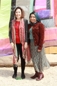 PaperCity's Sharon Taylor, Crystal Glasgow (Photo by Chris P. Bachman)