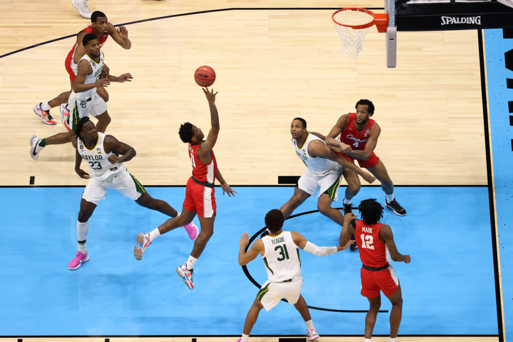Marcus Sasser just did not want to lose. And the emotions came pouring out of the UH guard after the Final Four loss in 2021. (Photo by Trevor Brown Jr/NCAA Photos via Getty Images )