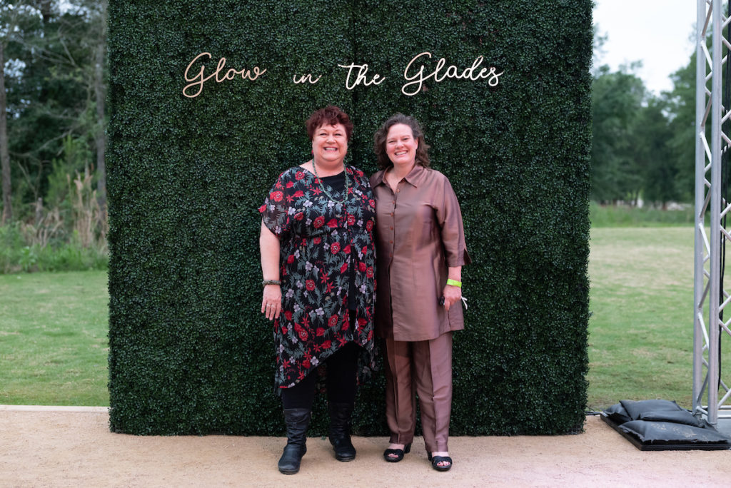 Tina Sabuco & Shellye Arnold at the Urban Wild Glow in the Glades fundraiser (Photo by Daniel Ortiz)