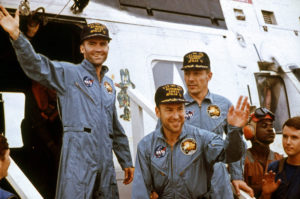 The Apollo 13 spaceflight was the third mission to land on the moon in 1970. An explosion in one of the oxygen tanks caused the spacecraft to perform an emergency landing.