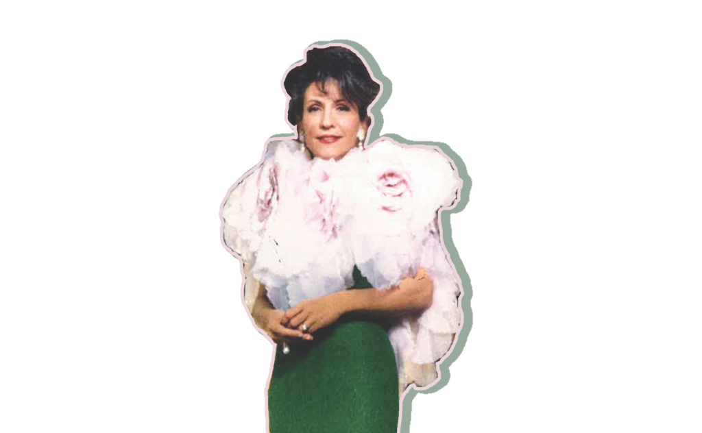 Linda Custard at the opening of SMU's Greer Garson Theatre in 1992 