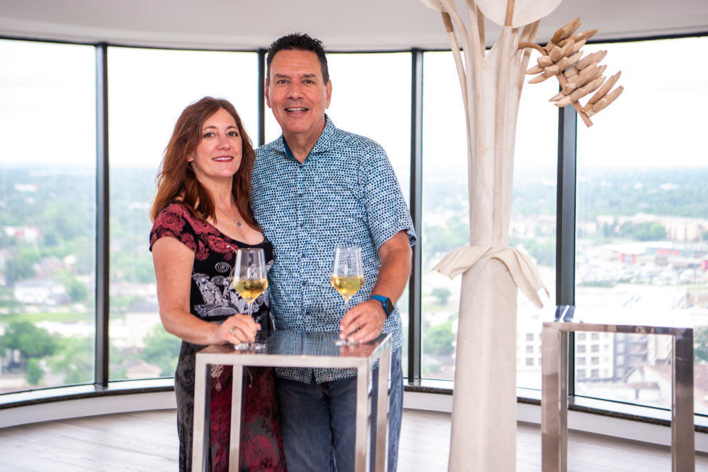 Brooke & Greg Candelaria tour newly remodeled condos at The Parklane near Hermann Park.