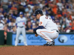 Houston Astros lost to the Los Angeles Dodgers 9-2 before a full capacity crowd at Minute Maid Park