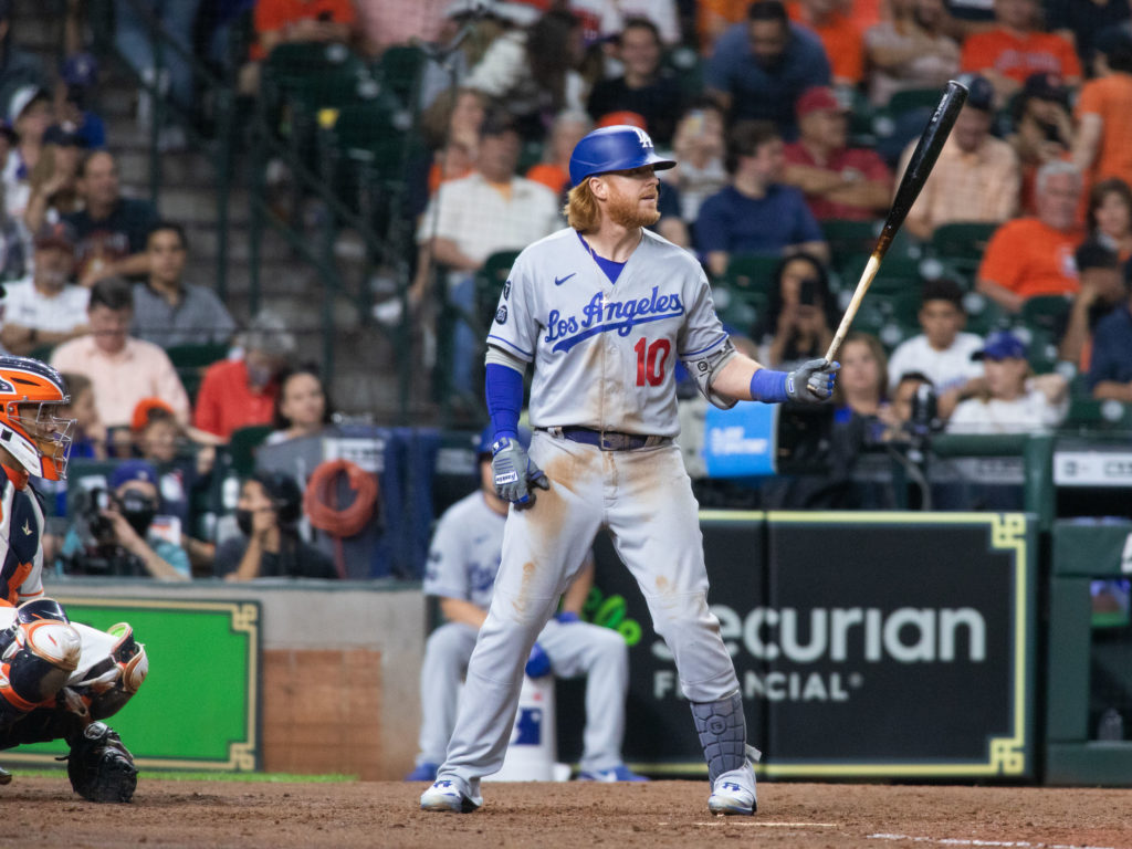 Justin Turner hit a home run against Astros starter Zack Greinke. (Photo by F. Carter Smith)