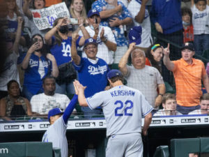 Houston Astros lost to the Los Angeles Dodgers 9-2 before a full capacity crowd at Minute Maid Park